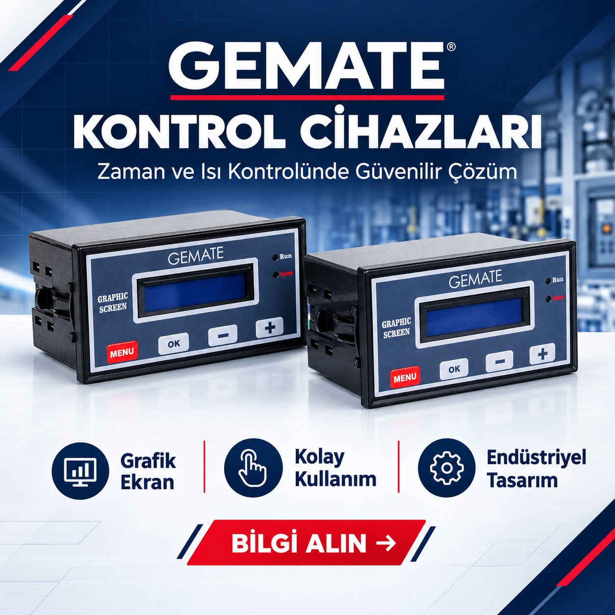 GEMATE Zaman ve Sıcaklık Kontrol Cihazları